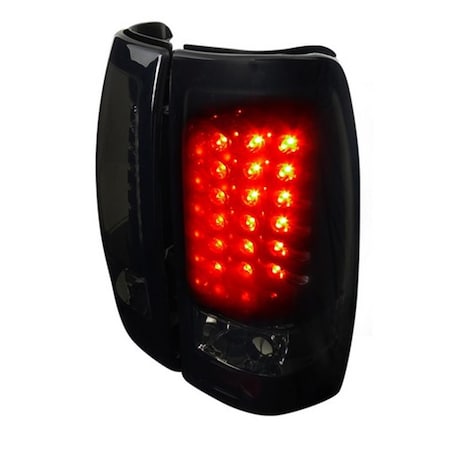 Overtime Glossy Black Housing LED Tail Lights with Smoke for 99 to 02 Chevrolet Silverado- 11 x 20 x 22 in. OV3197511